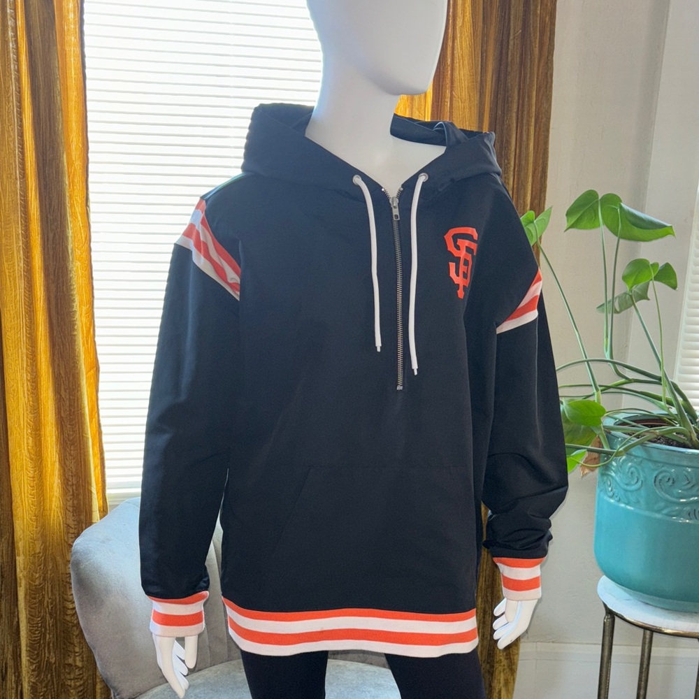 PINK Victoria's Secret Black & Orange SF Giants Zip-Up Hoodie - Picture 3 of 12